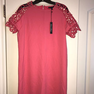 Alison Andrews coral lace dress